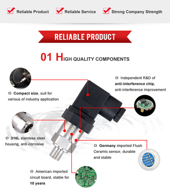150Psi de industriële Sensor 4-20ma 12~36VDC van de Drukzender